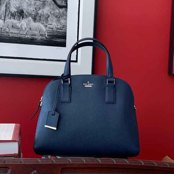 kate spade MATCHING SET! Purse & Wristlet + Wallet NWT Navy Blue - Picture 3 of 14